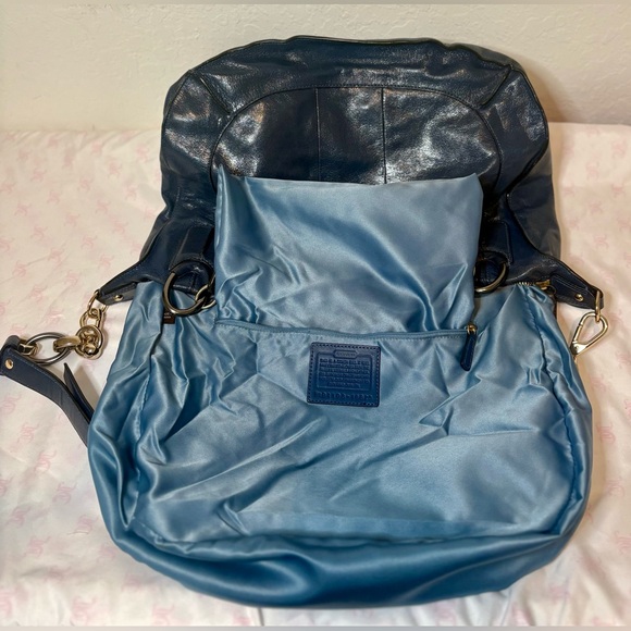 Coach Kristin Elevated limited edition Navy Leather Satchel No. B1193- 16823 - Picture 9 of 14